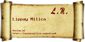 Lippay Milica névjegykártya